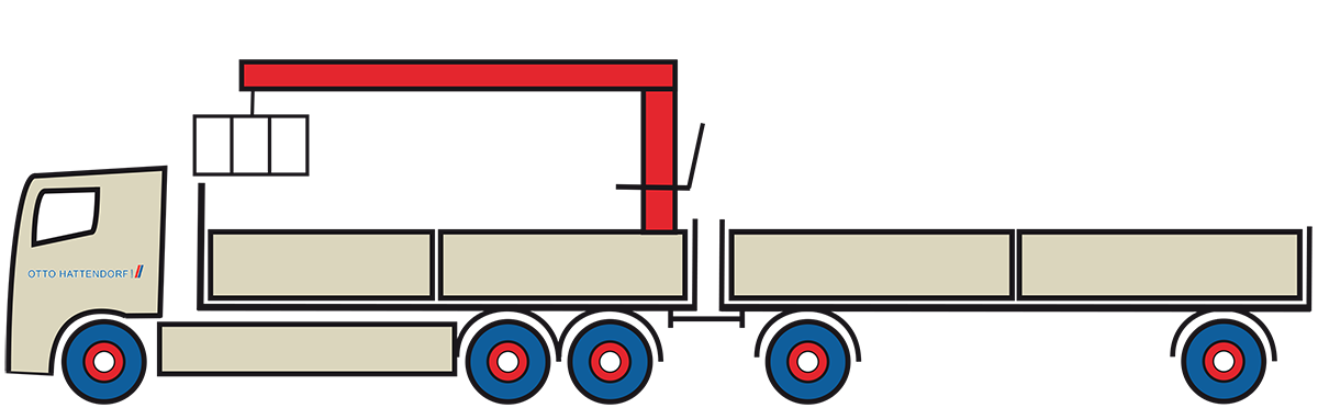3-Achs Auflieger, Sattel-Auflieger offen