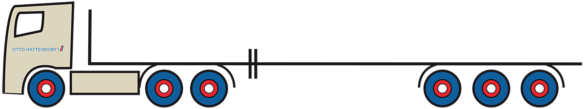 3-Achs Auflieger, Sattel-Auflieger offen