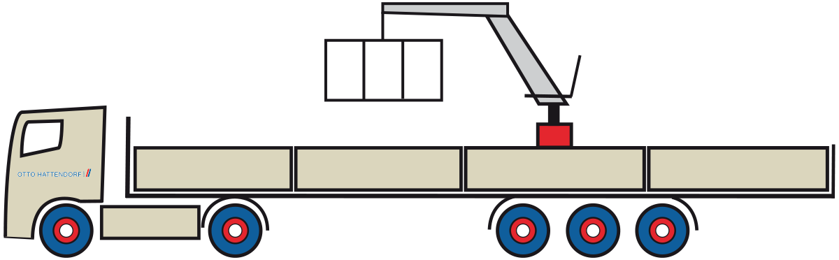 3-Achs Auflieger, Sattel-Auflieger offen